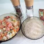 Рис с замороженными овощами и мясом Как приготовить рис с овощами из пакета